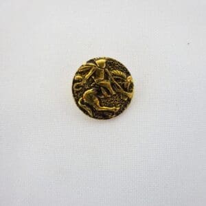 Buttons 17mm Shanked Man On A Horse Gold