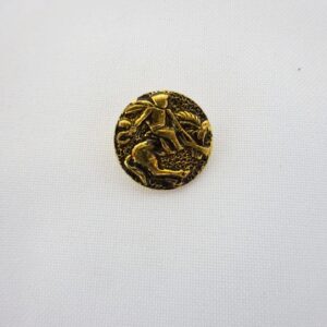 Buttons 17mm Shanked Man On A Horse Gold