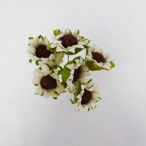 Flower 2137 Sunflower Bunches White