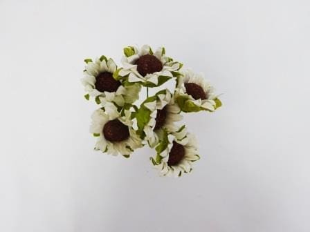 Flower 2137 Sunflower Bunches White