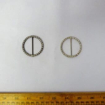 Buckle Sparkle Diamante Round Buckle GB 026