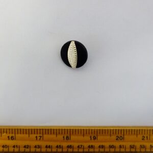 Gold Leaf Black Button 25mm