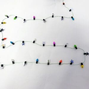 Bead Trimming Christmas Lights And Stars Multi