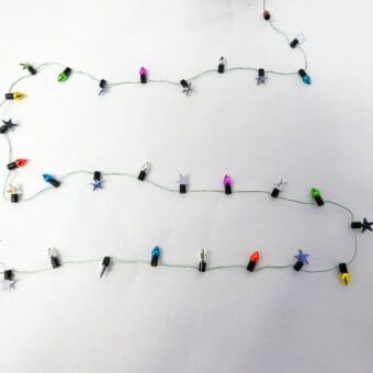 Bead Trimming Christmas Lights And Stars Multi