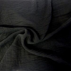 Air Flow Linen Look Cheesecloth Fabric Code JB Black