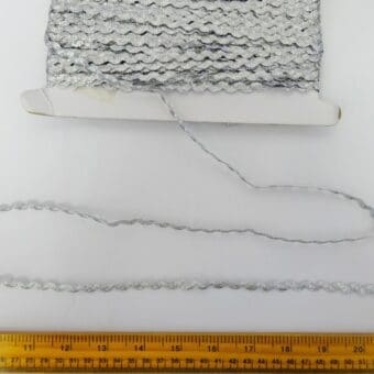 Metallic Ric Rac Trim Small Silver