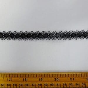 Flat Lace Sweet Sally 1cm Lace Trimming Black