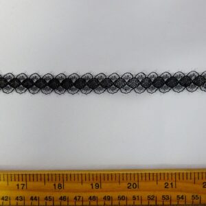 Flat Lace Sweet Sally 1cm Lace Trimming Black