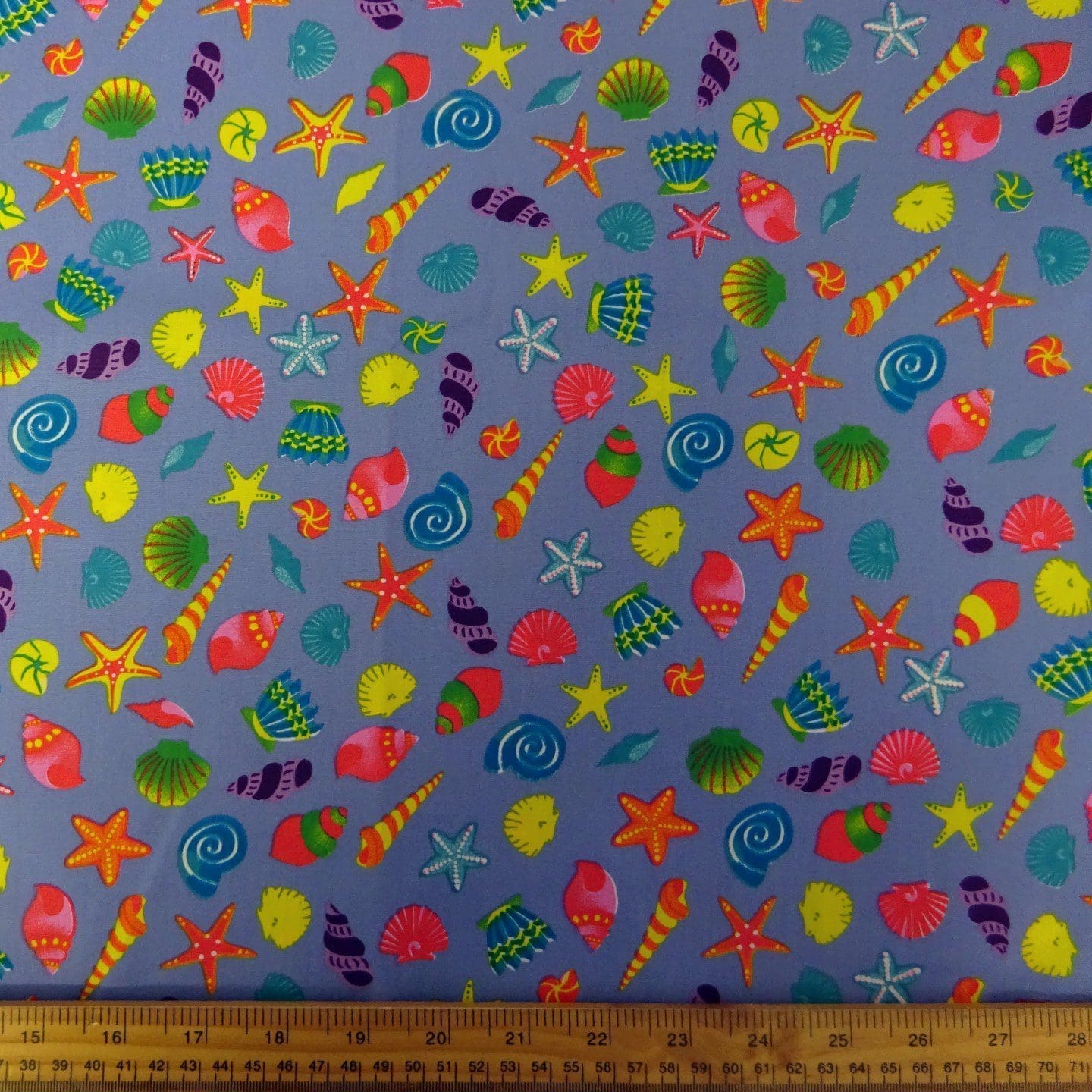 Cotton Fabric Sea Shells Fabric Land