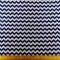 Cotton Fabric Zig Zag Stripes Navy White