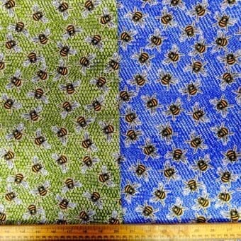 Cotton Canvas Fabric Honeycomb Bees Swarm