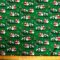 Christmas Cotton Fabric Mini Skiing Reindeer Green