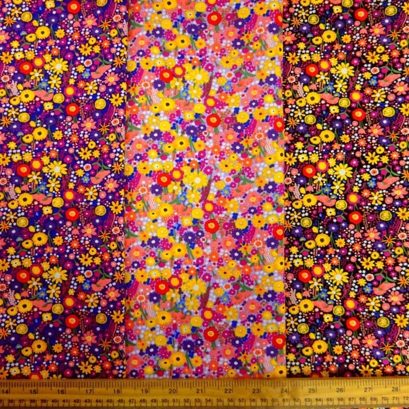 Cotton Fabric Floral Dirty Sweet Garden Fabric Land