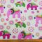 Polar Fleece Fabric Elephants Pink