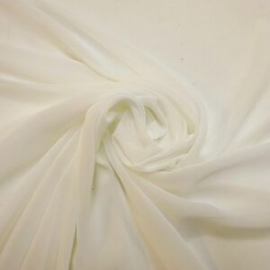 Plain Polyester Chiffon Fabric Ivory