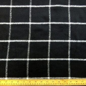 Jacketing Fabric Kingston Checks Black White