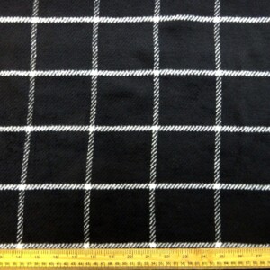 Jacketing Fabric Kingston Checks Black White