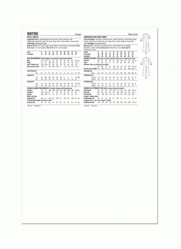 Simplicity Sewing Pattern 9700 | Fabric Land