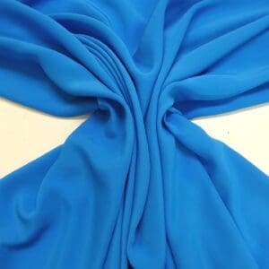 Crepe De Chine Fabric Plain Turquoise