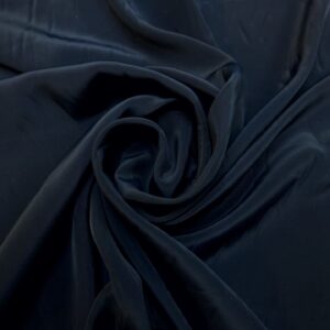 Crepe De Chine Fabric Plain Navy