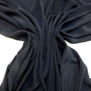 Crepe De Chine Fabric Plain Navy