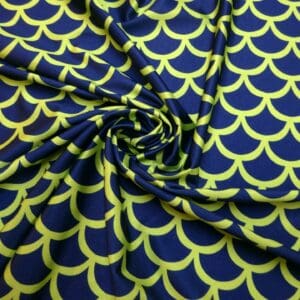 Lycra Patterned Fabric Scaley Whaley