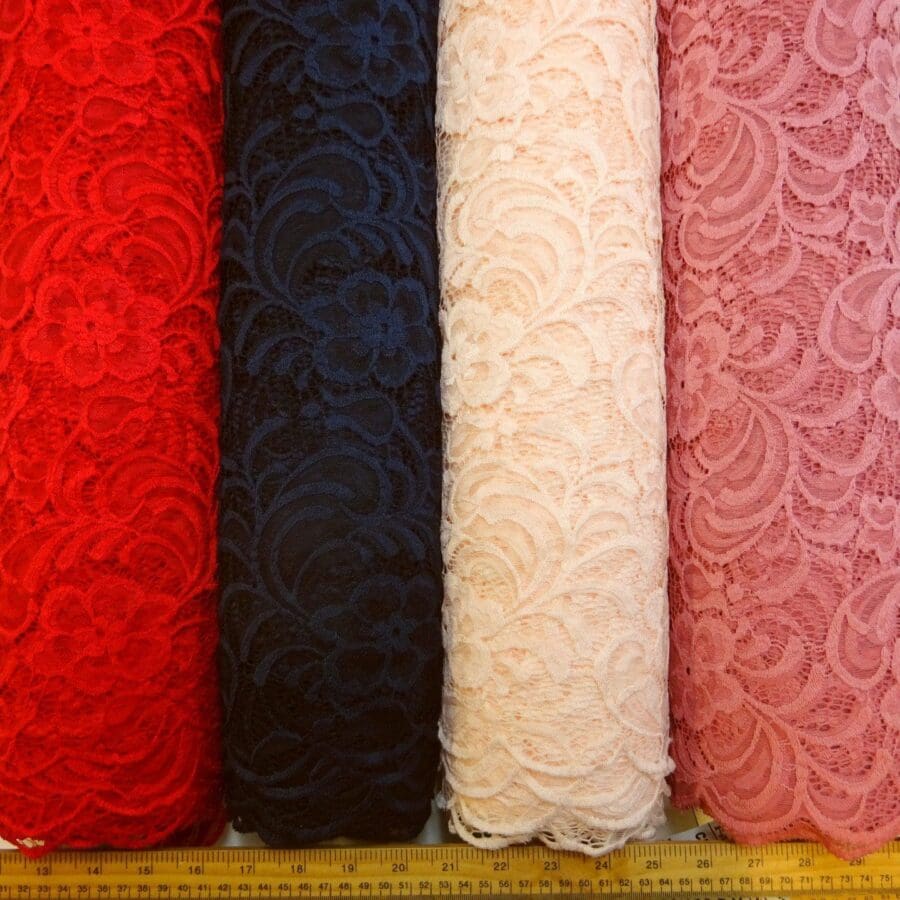 Lace Fabric Cerise 130cm main image 1