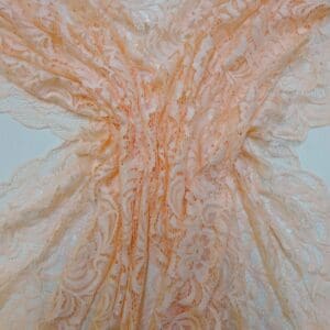 Lace Fabric Scalloped Crochet Lace Peach