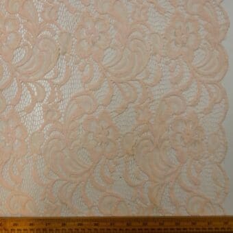 Lace Fabric Scalloped Crochet Lace Peach