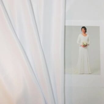 Satin Fabric Heavy Bridal Matt Duchess White