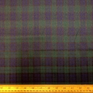 Polyester Scottish Tartan Suiting Fabric Black Watch