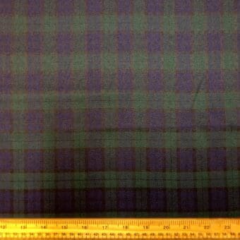 Polyester Scottish Tartan Suiting Fabric Black Watch