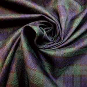 Polyester Scottish Tartan Suiting Fabric Black Watch