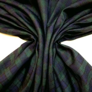Polyester Scottish Tartan Suiting Fabric Black Watch