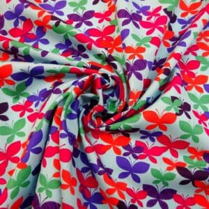 Cotton Fabric Butterfly Spiro turquoise