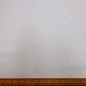 Polyester Cotton Fabric Meringue Flowers White
