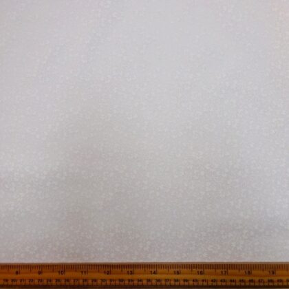 Polyester Cotton Fabric Meringue Flowers White