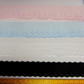 3 Inch Broderie Anglais Flat Lace Trim Code 210073