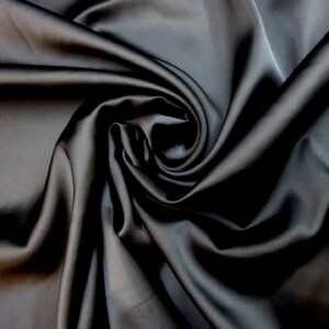 Duchess Satin Fabric Black Code J