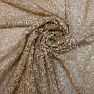 Sequin Blitz Fabric Matt Champagne Gold