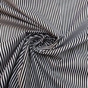 Polyester Cotton Fabric Toothbrush Stripe Black