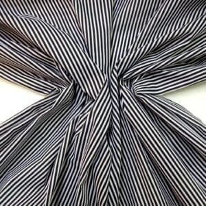 Polyester Cotton Fabric Toothbrush Stripe Black