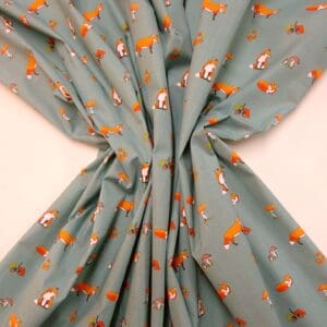 Polyester Cotton Fabric Foxy Woodland Green