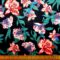 Jersey Fabric Floral Giant Orchid Red Royal Black