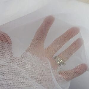 Stretch Body Netting Mesh Fabric White