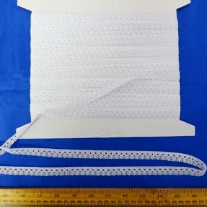 Lace Trimming 12mm Flat Code 961 White