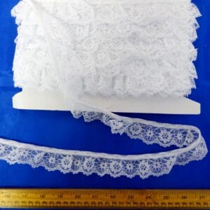 3 Inch Broderie Anglais Flat Lace Trim Code 210073