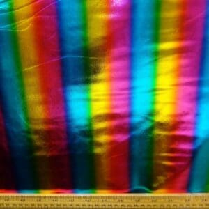 Lycra Spandex Fabric Super Foiled Rainbow 175gsm
