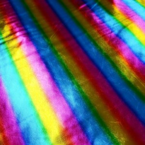 Lycra Spandex Fabric Super Foiled Rainbow 175gsm