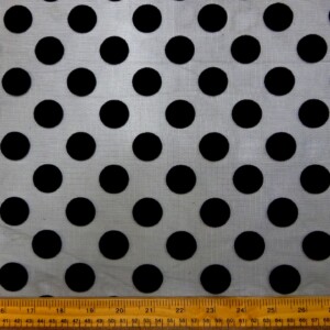 Mesh Netting Fabric Flock Spot 2cm So Seductive Black